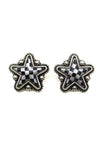 Checker Star Bubble Earrings