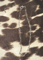 Paper Clip Chain Necklace • Choker