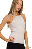 Ribbed Cami Top • Bone or Ash Black