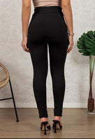 Leather Patch Leggings