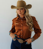 Champagne Satin Pearl Snap