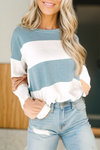 Striped Colorblock Long Sleeve Top