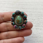 Handmade Purple Dream, Turquoise And Sterling Silver Adjustable Ring