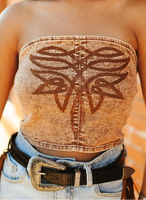 Camel Boot Stitch Top