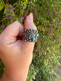 Turquoise Ball Adjustable Ring Band