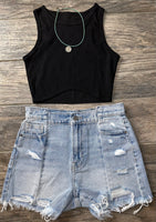 Reconstructed Mom Shorts