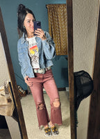 The “Riley” Cropped Flare Jeans