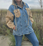 Bandana Denim Shacket