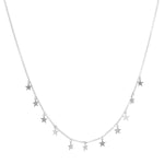 Dangling Stars Necklace • Silver or Rose Gold