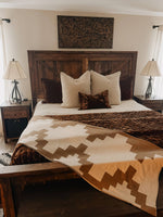 PRESIDIO CHOCOLATE + CREAM 54"x74" THROW BLANKET