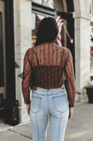 Chocolate Mesh Top