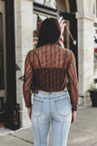 Chocolate Mesh Top