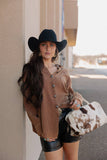 ACRES BUTTON UP • SADDLE