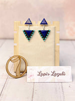 Solstice Edge Stone Drop Earrings • Multiple Options