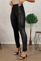 Leather Patch Leggings