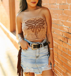 Camel Boot Stitch Top