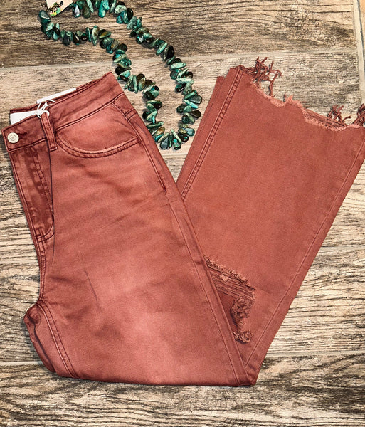 The “Riley” Cropped Flare Jeans