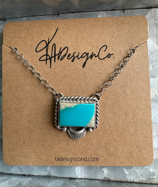 Royston Turquoise Bar Necklace