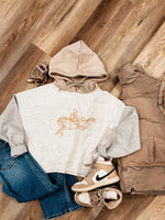 Bucker Cropped Hoodie • Beige
