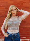 Beige Desert Mesh Top