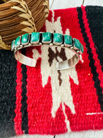 Navajo Sterling Silver & Malachite Cuff Bracelet
