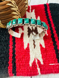 Navajo Sterling Silver & Malachite Cuff Bracelet