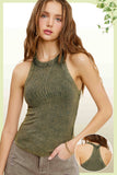 Mineral Washed Y Back Tank Top