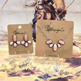 Pink Conch Cluster Necklace