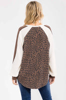 Leopard Colorblock Pullover Top