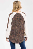 Leopard Colorblock Pullover Top