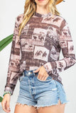 Charli Mesh Top