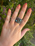Turquoise Ball Adjustable Ring Band
