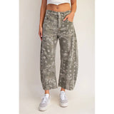 The Blakely Paisley Print Barrel Jeans