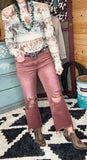 The “Riley” Cropped Flare Jeans