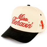 MISS BEHAVIN Embroidered Hat
