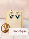 Solstice Edge Stone Drop Earrings • Multiple Options