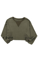 Olive Cropped Sweatshirt