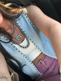 For The Love of Denim Vest