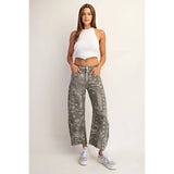 The Blakely Paisley Print Barrel Jeans