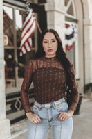 Chocolate Mesh Top