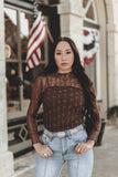 Chocolate Mesh Top