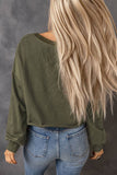 Olive Cropped Sweatshirt