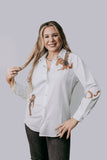 Cowgirl Cutout Button Down Top
