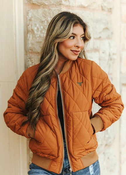 Kass Quilted Bomber Jacket