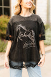 Wild Horse Lace-over Tee