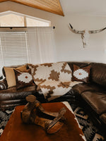 PRESIDIO CHOCOLATE + CREAM 54"x74" THROW BLANKET