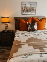 PRESIDIO CHOCOLATE + CREAM 54"x74" THROW BLANKET