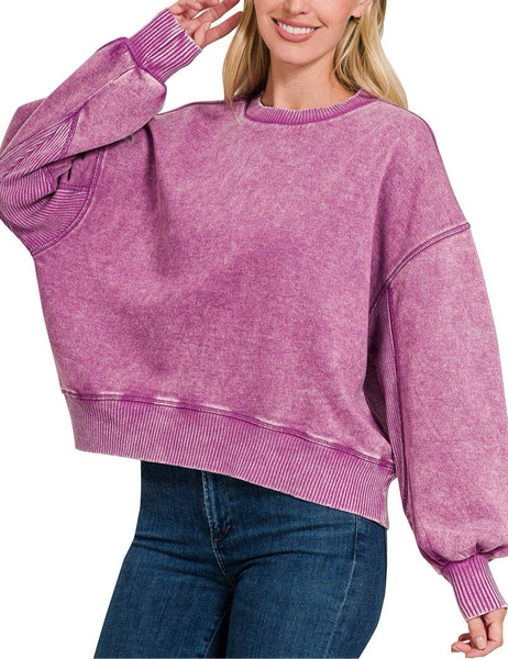 Oversized Plum Pullover