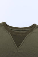 Olive Cropped Sweatshirt