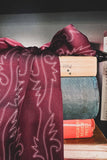 Burgundy Boot Stitch Twilly